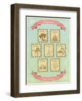 Summer Retro Card-elfivetrov-Framed Art Print