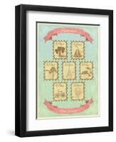 Summer Retro Card-elfivetrov-Framed Art Print