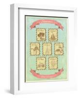 Summer Retro Card-elfivetrov-Framed Art Print