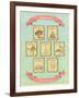 Summer Retro Card-elfivetrov-Framed Art Print