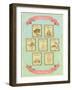 Summer Retro Card-elfivetrov-Framed Art Print