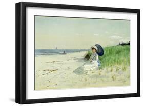 Summer reverie watercolor-Alfred Thompson Bricher-Framed Giclee Print
