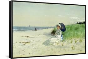 Summer reverie watercolor-Alfred Thompson Bricher-Framed Stretched Canvas