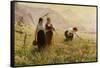 Summer's Day in Norway; Ein Sommertag in Norwegen-Hans Dahl-Framed Stretched Canvas