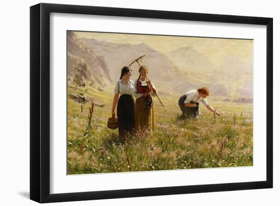 Summer's Day in Norway; Ein Sommertag in Norwegen-Hans Dahl-Framed Giclee Print