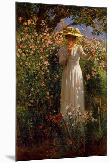 Summer's Day in the Flower Garden-Robert Payton Reid-Mounted Art Print
