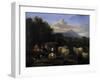 Summer's Evening in Italy, 1660-Nicolaes Pietersz. Berchem-Framed Giclee Print