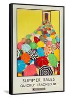 Summer Sales, Quickly Reached by Underground, 1925-Mary Koop-Framed Stretched Canvas