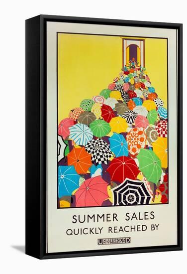 Summer Sales, Quickly Reached by Underground, 1925-Mary Koop-Framed Stretched Canvas