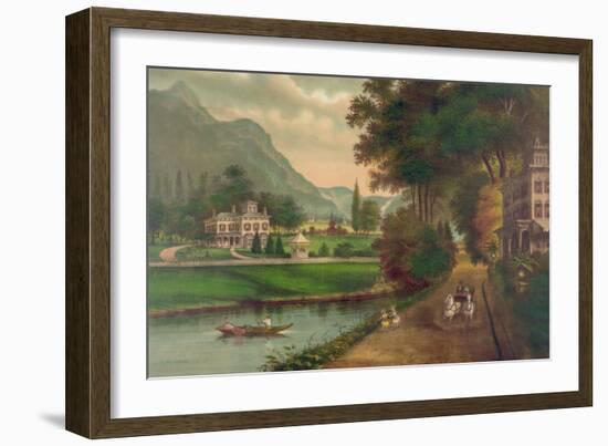 Summer Scene in the Catskills-null-Framed Art Print