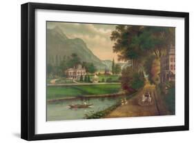 Summer Scene in the Catskills-null-Framed Art Print