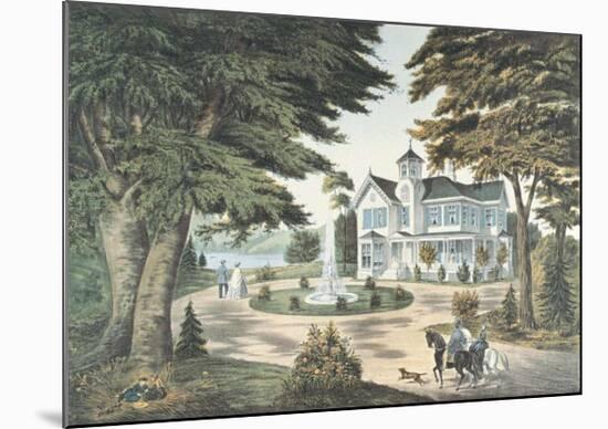 Summer Scene in the Country-Currier & Ives-Mounted Art Print