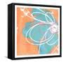 Summer Scribble Two-Jace Grey-Framed Stretched Canvas