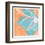 Summer Scribble Two-Jace Grey-Framed Art Print