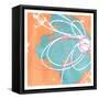 Summer Scribble Two-Jace Grey-Framed Stretched Canvas