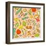 Summer Seamless-gollli-Framed Art Print