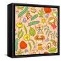 Summer Seamless-gollli-Framed Stretched Canvas