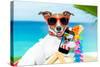 Summer Selfie Dog-Javier Brosch-Stretched Canvas