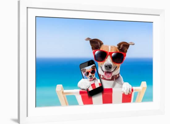 Summer Selfie Dog-Javier Brosch-Framed Photographic Print