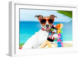 Summer Selfie Dog-Javier Brosch-Framed Photographic Print