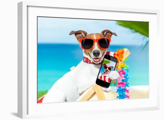 Summer Selfie Dog-Javier Brosch-Framed Photographic Print