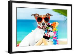 Summer Selfie Dog-Javier Brosch-Framed Photographic Print