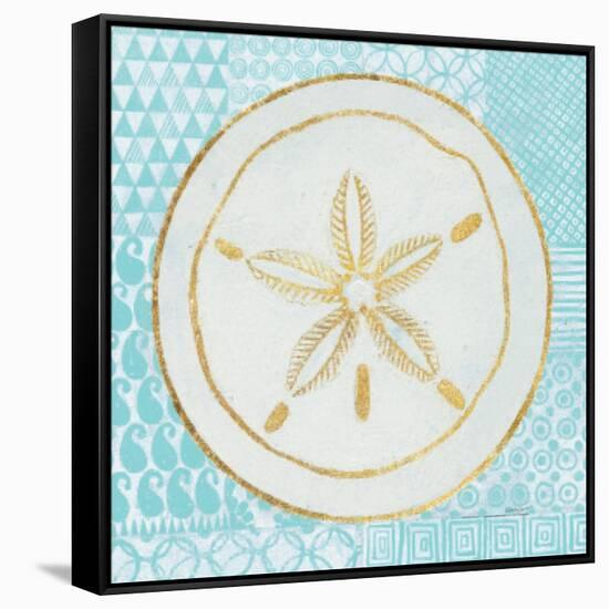 Summer Shells I Teal and Gold-Kathrine Lovell-Framed Stretched Canvas