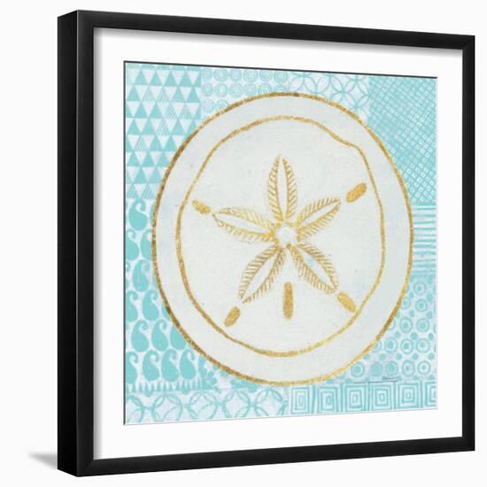 Summer Shells I Teal and Gold-Kathrine Lovell-Framed Art Print