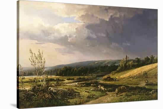 Summer Showers-William Keith-Stretched Canvas