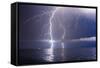 Summer Storm Beginning with Lightning-Leonid Tit-Framed Stretched Canvas