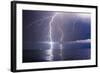 Summer Storm Beginning with Lightning-Leonid Tit-Framed Photographic Print