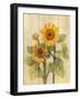 Summer Sunflowers II on Barnboard-Albena Hristova-Framed Art Print