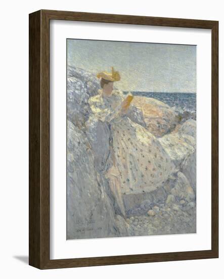 Summer Sunlight (Isles of Shoals)-Childe Hassam-Framed Premium Giclee Print