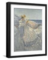 Summer Sunlight (Isles of Shoals)-Childe Hassam-Framed Premium Giclee Print