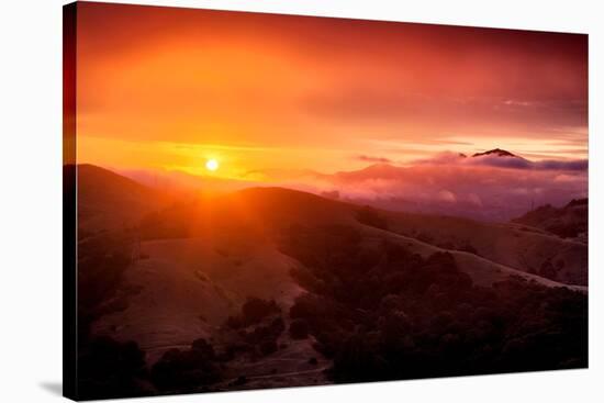 Summer Sunrise and Fog, Moody East Bay Hills,  Northern California-Vincent James-Stretched Canvas