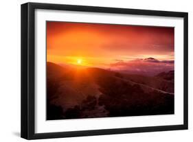 Summer Sunrise and Fog, Moody East Bay Hills,  Northern California-Vincent James-Framed Photographic Print