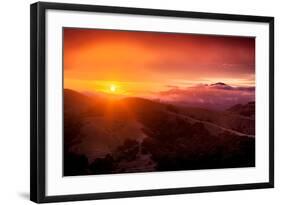 Summer Sunrise and Fog, Moody East Bay Hills,  Northern California-Vincent James-Framed Photographic Print