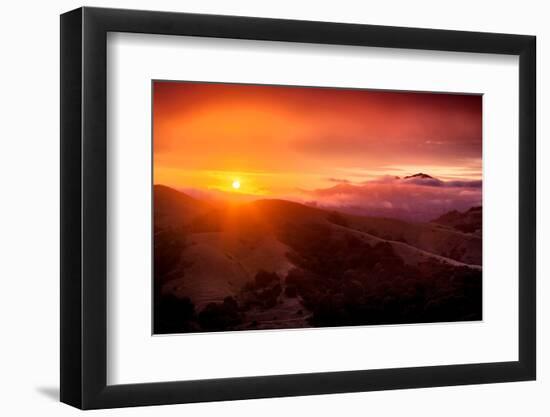 Summer Sunrise and Fog, Moody East Bay Hills,  Northern California-Vincent James-Framed Photographic Print