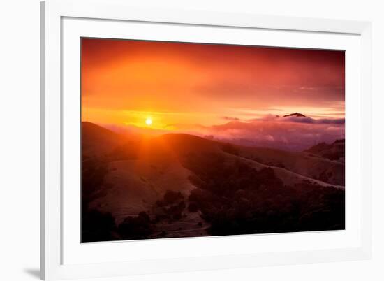 Summer Sunrise and Fog, Moody East Bay Hills,  Northern California-Vincent James-Framed Photographic Print