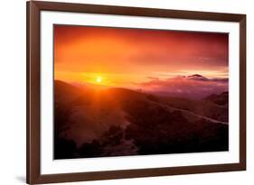 Summer Sunrise and Fog, Moody East Bay Hills,  Northern California-Vincent James-Framed Photographic Print