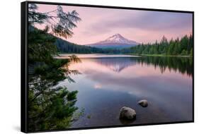 Summer Sunset at Mount Hood-Vincent James-Framed Stretched Canvas