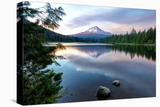 Summer Sunset at Trillium Lake, Oregon-Vincent James-Stretched Canvas