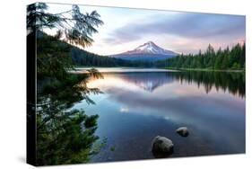 Summer Sunset at Trillium Lake, Oregon-Vincent James-Stretched Canvas