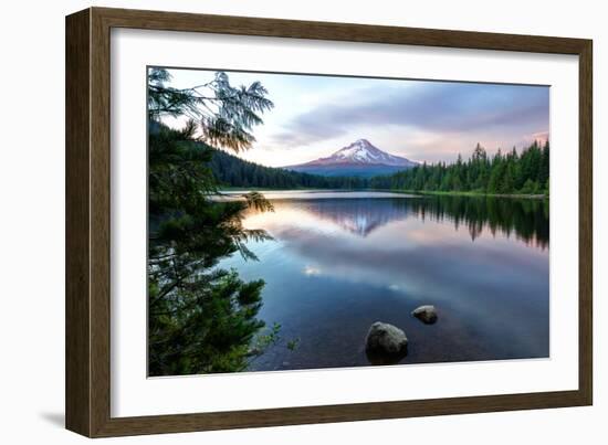 Summer Sunset at Trillium Lake, Oregon-Vincent James-Framed Photographic Print