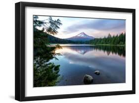 Summer Sunset at Trillium Lake, Oregon-Vincent James-Framed Photographic Print
