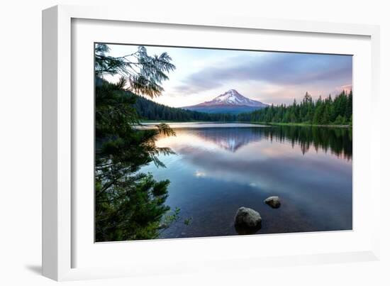 Summer Sunset at Trillium Lake, Oregon-Vincent James-Framed Photographic Print