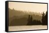 Summer Sunset Lights Rainforest Along Afognak Bay-Paul Souders-Framed Stretched Canvas