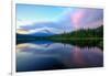 Summer Sunset Reflection at Trillium Lake, Oregon Wilderness-Vincent James-Framed Photographic Print