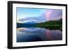 Summer Sunset Reflection at Trillium Lake, Oregon Wilderness-Vincent James-Framed Photographic Print