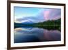 Summer Sunset Reflection at Trillium Lake, Oregon Wilderness-Vincent James-Framed Photographic Print